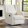 Bonzy Home Swivel Nursery Rocking Chair, Rocker Recliner Chair, Nursery Glider Chair, Manual Recliner for Nursery & Living Room, White