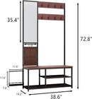 Hall Tree with Shoe Storage Bench