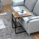 Industrial Side Table Mobile Snack Table