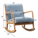Mid-Century Morden Leisure Rocking Chair with Pillow