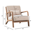 Mid Century Modern Accent Chair, Single Fabric Lounge Reading Armchair