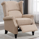 Bonzy Home Push-back Recliner Chair Armchair Push Back Recliner Single Sofa Accent Chair for Living Room, Striped Yellow