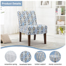 Bonzy Home Accent Chair Bohemia Upholstered Armchair Comfort Reading Chair with Wood Frame for Living Room