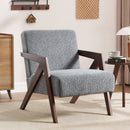 Bonzy Home Modern Fabric Accent Chair,Plaid Armchair
