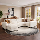 Bonzy Home L shaped Sofa Sets Modular Couch with Chaise for Living Room, Oat