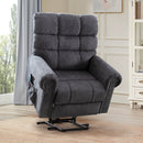 Bonzy Home Power Lift Recliner Chair with Massage & Heat - Extra Wide Electric Recliner for Elderly, Heavy Duty 350 lbs Capacity, Taupe Fabric