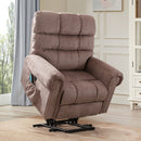 Bonzy Home Power Lift Recliner Chair with Massage & Heat - Extra Wide Electric Recliner for Elderly, Heavy Duty 350 lbs Capacity, Taupe Fabric