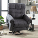 Bonzy Home Power Lift Recliner Chair with Massage & Heat - Extra Wide Electric Recliner for Elderly, Heavy Duty 350 lbs Capacity, Taupe Fabric