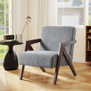 Bonzy Home Modern Fabric Accent Chair,Plaid Armchair