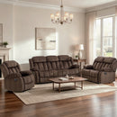 Bonzy Home Manual Recliner Sofa Living Room Furniture Set, Manual Recliner Chair, Manual Loveseat and 3 Seat Recliner Sofa Couch Set for Living Room