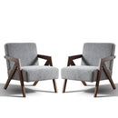 Bonzy Home Modern Fabric Accent Chair,Plaid Armchair