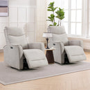 Bonzy Home Electric Sofa Chair Set of 2, Swivel Recliner Fabric Living Room Recliner Chair with USB Ports