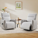 Bonzy Home 2 Pack Power Lift Recliner Chair for Elderly, 9-Point Massage & Heat, Breathable Fabric, Gray
