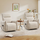 Bonzy Home 2 Pack Power Lift Recliner Chair for Elderly, 8-Point Massage & Heat, Breathable Fabric, Beige