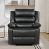 Bonzy Home Recliner Comfortable Arms and Back Faux Leather Reclining Chair Sofa for Living Room Bedroom, Black