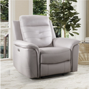 Bonzy Home Power Recliner Chair, Electric Adjustable Reclining Sofa with USB Port, Overstuffed Armrest Single Recliner Sofa for Living Room Bedroom, Light Gray