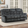 Bonzy Home Manual Reclining Sofa Adjustable Backrest,3 Seat Recliner Couch Sofa with Overstuffed Arms and Back Sofa Set for Living Room