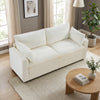 Bonzy Home Modern Loveseat Modular Sectional Sofa Couches for Living Room Entertaining Guests or Relaxing Alone for Small Spaces Apartment Off-White