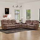 Bonzy Home Manual Recliner Sofa Set – Faux Leather Loveseat & 3‑Seat Reclining Sofa for Living Room