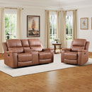 Bonzy Home Recliner Chairs Double Recliner Loveseat Sofa with Console Hidden Storage and Cup Holders,Sofa Set for Living Room