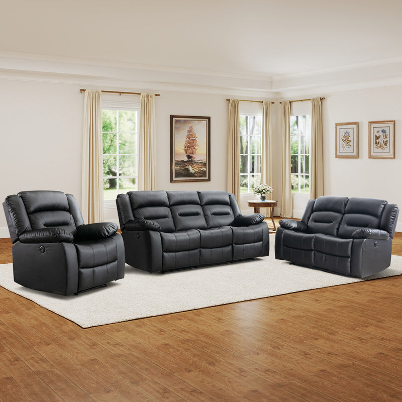 Faux Leather Three Seater Sofa Recliner Shop Chaplin 3-Seater Faux