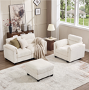 Bonzy Home Sectional Sofa Living Room Furniture Sets Small Sofa Sets for Small Spaces Oat