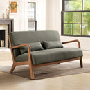 Bonzy Home Mid Century Accent Chair Living Room Modern Tufted Loveseat Chair Green