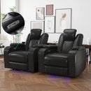 Bonzy Home Electric Power Recliner Set of 2 Adjustable Headrest Reclining Chair for Adults with USB Ports and Cup Holders, Home Theater Seating Movie & Media Room Chairs