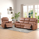 Bonzy Home Recliner Chairs,3 Seat Recliner Couch Sofa with Overstuffed Arms and Back Sofa Set with Cup Holders for Living Room