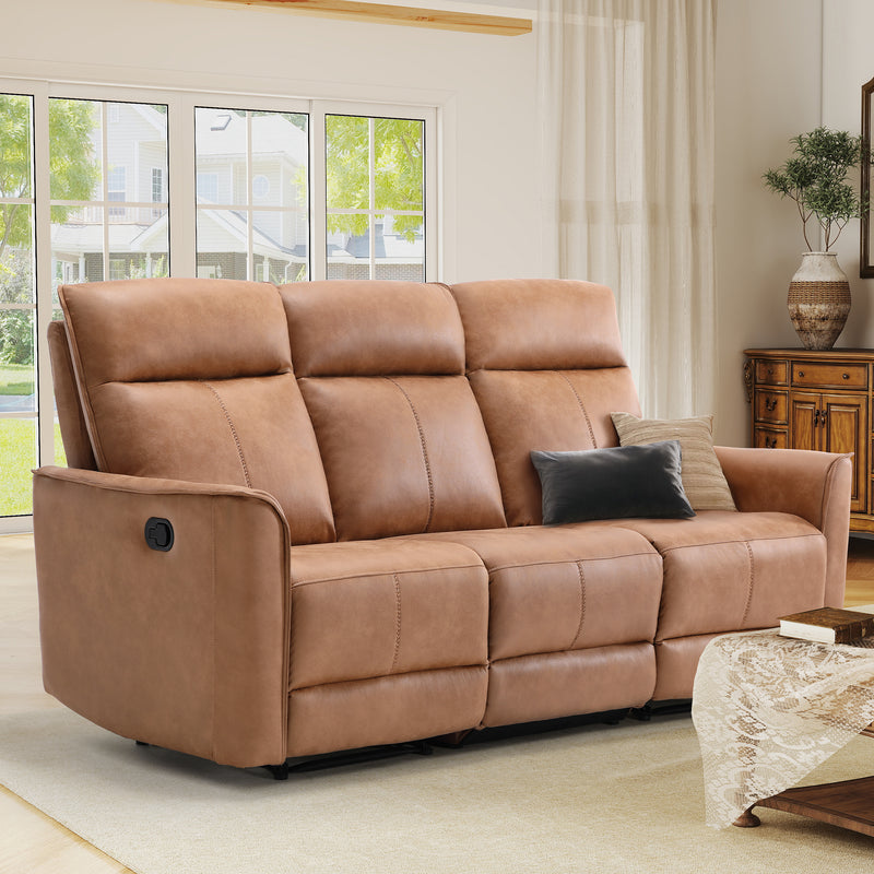 Bonzy Home Manual Recliner Sofa - Leather Reclining