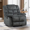 Bonzy Home Recliner Chairs for Living Room Manual Reclining Chair Single Sofa for Bedroom, Gray