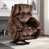 Bonzy Home,ComfortMax Power Lift Recliner,Elderly Lift Chair with Heat Therapy and Massage Function,Remote Control,Side Pocket,Living Room Use,Brown