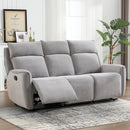Bonzy Home Fabric 3-Seat Manual Reclining Sofa — Dual Recliner Couch with Fixed Center Seat for Living Room & Meeting Room