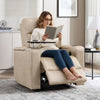 Bonzy Home Electric Recliner for Living Room Home Theater Seating Leather Reclining Chair Sofa Furniture with Cup Holders USB Ports and Hidden Storage, Beige