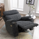 Bonzy Home Electric Power Recliner Chair, USB Ports, Cup Holders, Home Theater Seating