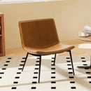 Bonzy Home Modern Faux Leather Dining Chair with Metal Legs – Upholstered Kitchen & Dining Seat