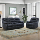 Bonzy Home Reclining Chair Sofa,3 Seats Recliner Couch Sofa with Overstuffed Arms and Back Living Room Furniture Sets