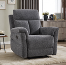 Bonzy Home Manual Reclining Chair, Modern Single‑Seat Recliner Sofa for Adult with Padded Armrests and Adjustable Backrest for Living Room, Bedroom & Reading Room, Dark Gray