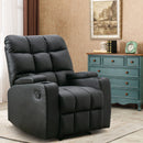 Bonzy Home Recliner Manual Reclining Chair Sofa for Living Room Bedroom, Black