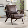Bonzy Home Mid-Century Modern Accent Chair Upholstered Solid Wood Frame & Removable Cushions for Living Room Bedroom