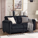 Bonzy Home Modern Loveseat Modular Sectional Sofa Couches for Living Room Entertaining Guests or Relaxing Alone for Small Spaces Apartment Charcoal