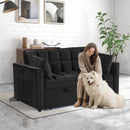 Bonzy Home Pullout Bed Convertible Sofa Bed Versatile Velvet Sofa,55 Inch Couch Adjustable Backrest