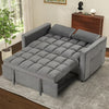 Bonzy Home Pullout Bed Convertible Sofa Bed Versatile Velvet Sofa,55 Inch Couch Adjustable Backrest, Gray