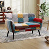 Bonzy Home Patchwork Accent Chair, Mid-Century Colourful Sofa Chair for Livingroom, Bedroom, Office, Study and Reading Room