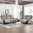 Bonzy Home Fabric Manual Recliner Sofa Set — Loveseat & 3-Seat Manual Reclining Sofa for Living Room