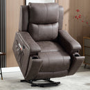 Bonzy Home Power Lift Chair with Heat and Massage Electric Recliner with Remote Control Suede Fabric Side Pocket USB Port Cup Holders Living Room