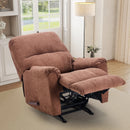 Bonzy Home Rocker Recliner Chair for Adults – Manual Reclining & 30° Rocking, Overstuffed Backrest & Armrests, Soft Fabric Seat for Living Room & Bedroom