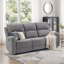 Bonzy Home Manual Reclining Sofa Set, Modern 3-Seat Recliner Sofa for Adult with Adjustable Backrest, Couch Recliners for Living Room Furniture, Gray