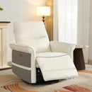 Bonzy Home Swivel Rocker Recliner Power Electric Recliners Rocking Recliner Chair with USB Port for Living Room, Beige