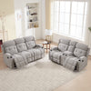 Bonzy Home Manual Recliner Sofa Set – Fabric Loveseat & 3-Seat Reclining Sofa for Living Room